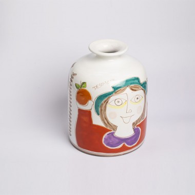 Round Vase Folk Woman VS583FK Round Vase Folk Woman VS583FK